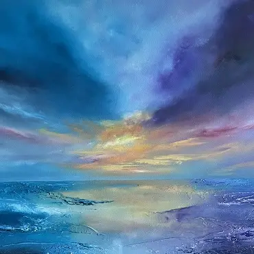 Reverence, a dramatic landscape oil painting by Laura Lockhurst